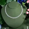 4PCS romantyczny błyszczący sześcienne cyrkonia nigeryjska luksus Symulowany Pearl Bridal Wedding Party Biżuteria do narzeczonych N-134 240202