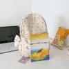 Torby szkolne kwiatowe nadruki plecak z zawieszką dziewcząt college duża pojemność Podróżna estetyka komputerowa