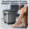 Electric Foot Bath 220V Bucket Vibration Heating Spa Bubbles Surfing Massage for Relieve Pressure Relaxation House Massager 240118