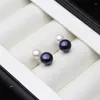 Kolczyki stadnonskie Śliczne 925 Sterling Srebrne przekłuwanie dla kobiet biała słodka perła