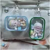 Opbergzakken Transparante doos Mystery Doll Pouch Display Gift Organizer Case Sleutelhanger Tas Dikker Portemonnee Sleutelhanger Drop Delivery Home G Otrfn