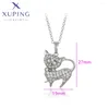 Pendentif Colliers Xuping Bijoux Ly Mode Charms Petit Renard En Forme De Platine Couleur Pédant Collier Pour Femmes Cadeau