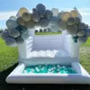 4x4m (13.2x13.2ft) atacado casamento mini criança jumper castelos pequeno branco inflável bounce casa bouncy castelo slide bola pit para crianças