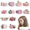 Hair Accessories Beautif Flower Chiffon Clips Pins Cute For Baby Girls Hairpins Toddlers Kids Drop Delivery Maternity Otuvh