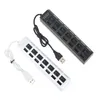 Usb Hubs 7 Poorten Hub Led Hoge Snelheid 480 Mbps Adapter Met Aan Uit Schakelaar Voor Pc Laptop computer Drop Delivery Computers Networkin Ot6Kc