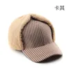 Casquettes de baseball femmes chapeaux d'hiver mode casquette de baseball à carreaux avec oreillettes épais chapeau en peluche pour femme en plein air Snapback