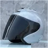 Casques de moto SZ-4 Matte Gris Demi-Casque Racing Ece Appd Casco Casque Saison d'été Femmes et hommes Drop Livraison Automobiles Moto Ot6AB