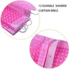 Pink Color Shower Curtain Badrum Waterproof EVA 3D Gardiner 180x180cm 240131