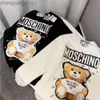 24SS Desginer T Shirt Chaopai autumn and winter MOSCHINO series mens and womens same printed Plush sweater