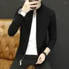 Suéter masculino outono inverno moda harajuku todos os jogos tricô cardigan homens sólidos tops soltos casuais outerwear grosso jaqueta de manga comprida a10