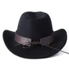 Cowboy Hat Various Accessories Monochrome Felt Men and Women Outdoor Rider Caps Hats 240130