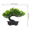 Dekorativa blommor Simulering Välkommen Pine House Plants Imitation Bonsai Ornament Home Decoration Tree Hushåll Konstgjord plastkontor