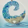 Decoratieve beeldjes Acryl oceaan surf strandhangende ornamenten handgemaakte zeeglas zon van catcher golf flat printing decor valentijnsdag cadeau