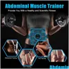 Core Abdominal Trainers Ems Wireless Muscle Stimator Trainer Training Belt Electric Stickers Body Slimming Home Fitness Equiment Drop Otvin