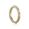 Solid 14k Yellow Gold Dotted Round Openable Clasp Lock Finding Jewelry Component for Bracelet Necklace