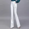 Женские джинсы, белые весенне-летние корейские узкие брюки, женские джинсовые брюки с высокой талией и вышивкой, женские брюки