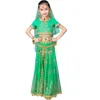 Abbigliamento da palcoscenico Costumi di danza del ventre per ragazze Design Abiti orientali per bambini India Bollywood Abbigliamento professionale per bambini 4 colori