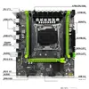 Placas-mãe Mougol X99 P4 Conjunto de placa-mãe com Intel Xeon E5 2650 V4 CPU Dual-Channel DDR4 8Gx2 2666MHz ECC Ram para computador de jogos Dhnhr