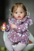 NPK 24inch Born Baby Toddler Doll Reborn Lottie Princess Girl Lifelike Soft Touch 3D Skin Art Doll with Hand Root Hair 240131