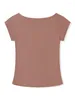 Kvinnors T -skjortor Kvinnor Cap Sleeve Tops Solid Color Bandage Summer