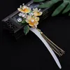 Hair Clips Chinese Flower Sticks Forks Long Tassel Headpiece Step Shake Jewelry For Women Girls Hanfu Dress Accessories 2024