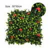 Decorative Flowers Artificial Plant Green Wall Panel Lawn Backdrop Decor Wedding Hedge Panels Fence Greenery Garden Outdoor Interior