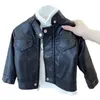 Printemps automne enfants garçons filles veste en cuir veste mode beau bébé manteau à glissière vêtements d'extérieur pour enfants veste en cuir 240122