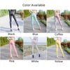 Leggings femininas elásticas altas Veja através de calças ultrafinas sedosas para mulheres calças magras em preto/branco/amarelo/azul/café/rosa