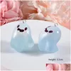 Charms 10Pcs Cartoon Luminous Ghost Resin Diy Halloween Gift Jewelry Making Creative Keychain Phone Pendant Funny Figurine Decor Drop Otgal