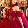 Mexicaanse Rode Quinceanera Jurken Uit De Schouder Geappliceerd Kant Tull Sweet 16 Prom Jassen Pageant Jurk Vestido 15 XV Anos 2024