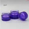 200 x 20g 30g 50g Pots en verre violet vides pour cosmétiques Pots de crème en verre bleu Emballage cosmétique avec couvercle en plastique noir Capshigh qualti Tvdp