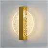 Wall Lamps Simple Modern Luxury Acrylic Indoor Surface Mounted Led Bracket Lamp Home El Decorative Bedside Lights Drop Delivery Dhzot