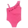 Vêtements Ensembles Belle comme Nastya Costume Bébé Filles Mignon Maillot de bain à volants Enfants One Piece Maillots de bain Enfants Sport Beach Wear Girl Drop D Ot1BL