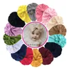 Hair Accessories 6Pcs/Lot Big Bow Knot Baby Girls Hat Born Pography Props Solid Color Turban Head Wraps Kids Bonnet Beanie