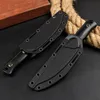 Outdoor BM 15600 Fixed Blade Knife Stone Washing Blade Camping Hunting Fishing Survival Tactical Knives Black Stripe Handle
