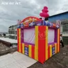 5x5x3.5Mh (16.5x16.5x11.5ft) Partihandel bärbar Mini Uppblåsbar Carnival Treat Shop -leverantörsutrymme Koncessionsbås med vikbar gardin för semester