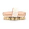 Brosses de bain Éponges Épurateurs Stock Brosse de bain Poils naturels doux Le spa Peau sèche sans poignée Douche en bois Corps exfoliant Otqmx