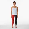 Calça ativa arlequim (preta e vermelha) legging feminina fitness leginsy push up feminina