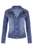 Dames denim jasje met lange mouwen mode slanke stretch jeans jasje lente herfst dameskleding S-2XL aankomst 240202