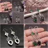 Dangle Chandelier أقراط Hermosa مذهلة قادمة خمر Greentopaz للنساء 2 5/8 بوصة A87 تسليم المجوهرات ot8bu