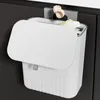 Wäschetaschen Badezimmerabfall Korb 12l Nägelfreies Installation Dual-purpose-Wand-Küchentoilette Deckel versiegelter Müll kann beige beige