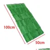 Couronnes de fleurs décoratives tapis de gazon artificiel vert faux jardin synthétique paysage tapis de pelouse gazon bricolage Micro décor de sol pour la maison Drop Otidz