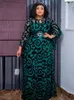 Szybki szyfonowe z długim rękawem dla kobiet afrykańskie dasiki drukowane Dubai Abayas Wedding Party Urodziny 2024 Spring ubrania 240127