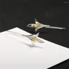 Серьги-подвески посеребренные, простой и элегантный дизайн, легко сочетаются, длинная капля, уникальная лилия