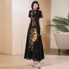 2023 vestido chinês qipao oriental festa estilo moderno cheongsam bordado vintage uma linha 240131