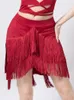 Noszenie sceniczne Łacińska spódnica dla kobiet taniec trening ćwiczenia ubrania odzież Setka treningu Tassel Krótka kobieta