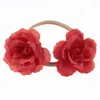 Accessoires pour cheveux 10 pièces 2024, vente en gros, couronne de fleurs, bandes en nylon, bandeaux floraux bohème, couvre-chef pour enfants, Rose