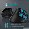 Ratos Seenda Recarregável Mouse Vertical Bluetooth 5.0 3.0 Sem Fio para Laptop PC Ipad 2.4G Usb Ergonômico Gaming 240119 Drop Delivery C OTF2N