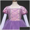 Vestidos da menina meninas cosplay vestir-se crianças halloween d fantasia princesa traje crianças aniversário carnaval disfarce roupas 4 6 7 8 10 dhaq3