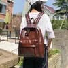 Модный женский рюкзак в консервативном стиле, кожаная школьная сумка, рюкзаки для девочек-подростков, большая вместительная сумка из искусственной кожи для путешествий, A dos 240130